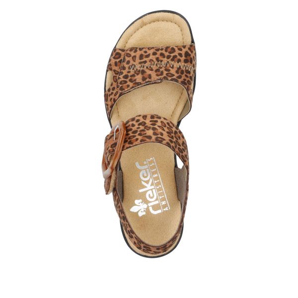 Rieker Women's sandals | Style 68176 Dress Sandal - Brown Combination | Free Delivery