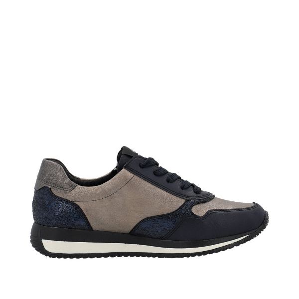 Remonte Women's shoes | Style D0H01 Athletic Lace-up with zip - Blue Combination | Free Delivery
