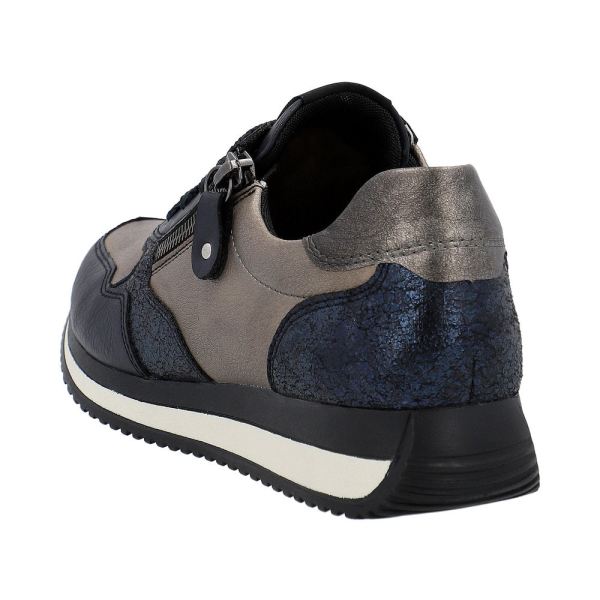 Remonte Women's shoes | Style D0H01 Athletic Lace-up with zip - Blue Combination | Free Delivery