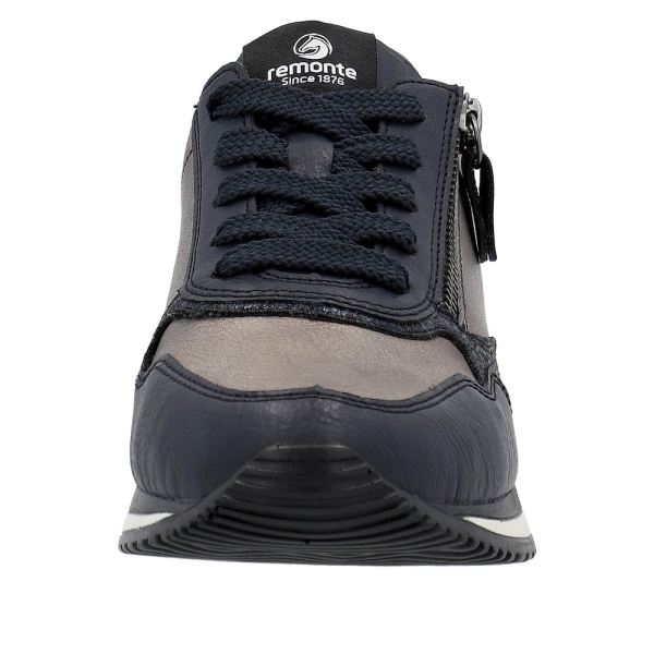 Remonte Women's shoes | Style D0H01 Athletic Lace-up with zip - Blue Combination | Free Delivery