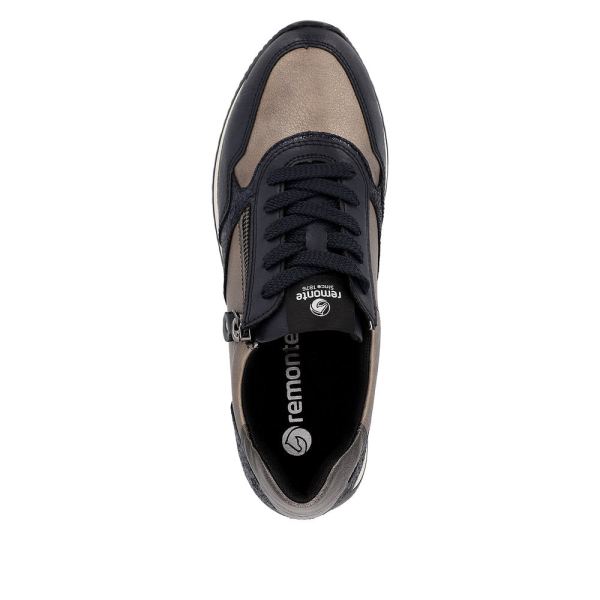 Remonte Women's shoes | Style D0H01 Athletic Lace-up with zip - Blue Combination | Free Delivery