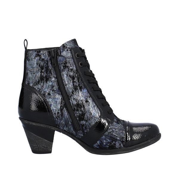 Remonte Suede Leather Women's mid height boots| D8797-14 Mid-height Boots - Blue Combination | Free Delivery