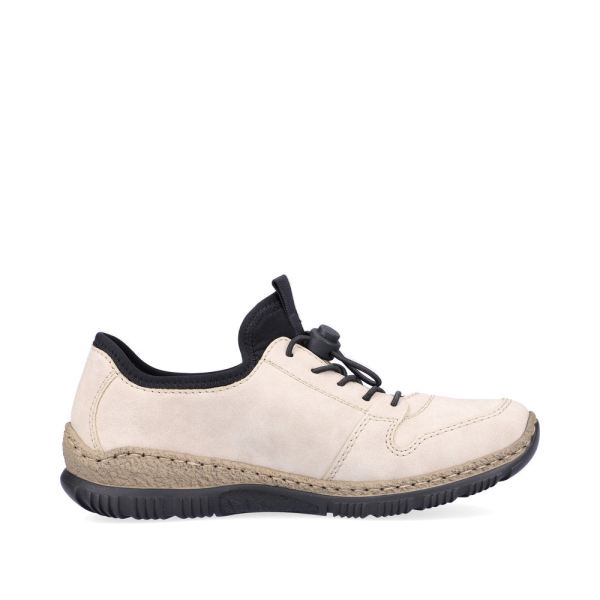 Rieker Leather Women's shoes| N32G0-00 - Beige | Free Delivery