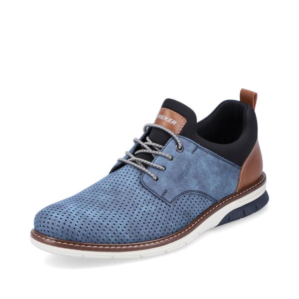 Rieker Men's shoes | Style 14450 Dress Slip-on - Blue | Free Delivery