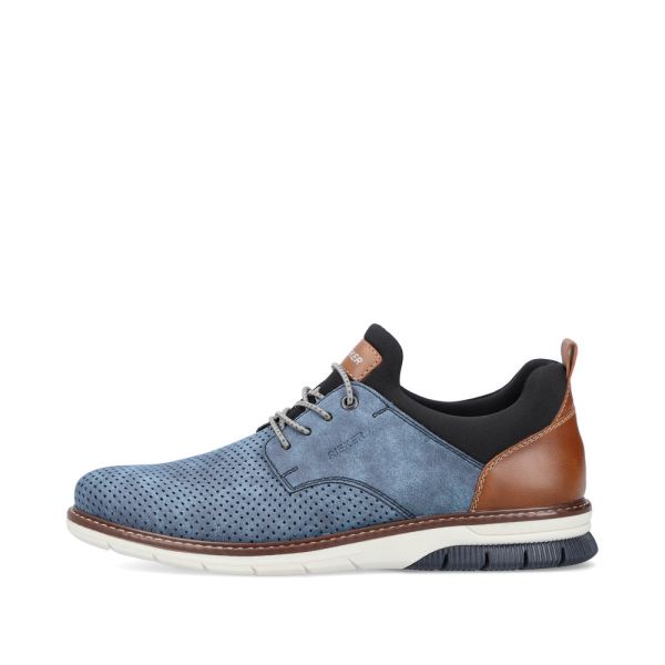 Rieker Men's shoes | Style 14450 Dress Slip-on - Blue | Free Delivery