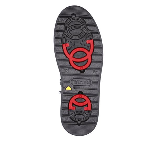 Remonte Leather Women's Mid Height Boots| D0U70 Mid-height BootsFlip Grip - Black | Free Delivery
