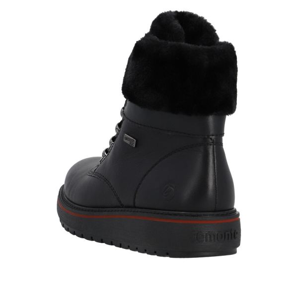 Remonte Leather Women's Mid Height Boots| D0U70 Mid-height BootsFlip Grip - Black | Free Delivery