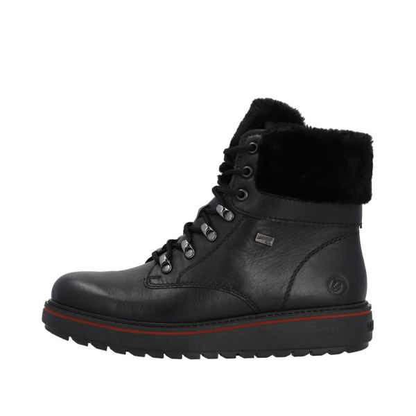 Remonte Leather Women's Mid Height Boots| D0U70 Mid-height BootsFlip Grip - Black | Free Delivery