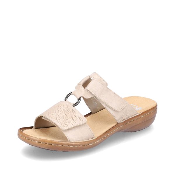 Rieker Women's sandals | Style 60885 Casual Mule - Beige | Free Delivery