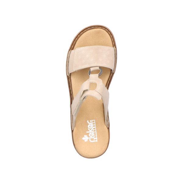 Rieker Women's sandals | Style 60885 Casual Mule - Beige | Free Delivery
