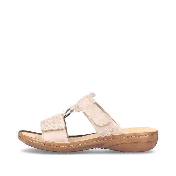 Rieker Women's sandals | Style 60885 Casual Mule - Beige | Free Delivery