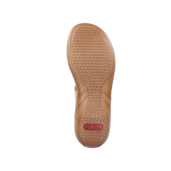 Rieker Women's sandals | Style 60885 Casual Mule - Beige | Free Delivery