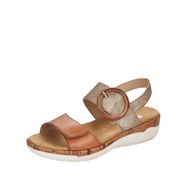 Remonte Women's sandals | Style R6853 Casual Sandal - Metallic | Free Delivery