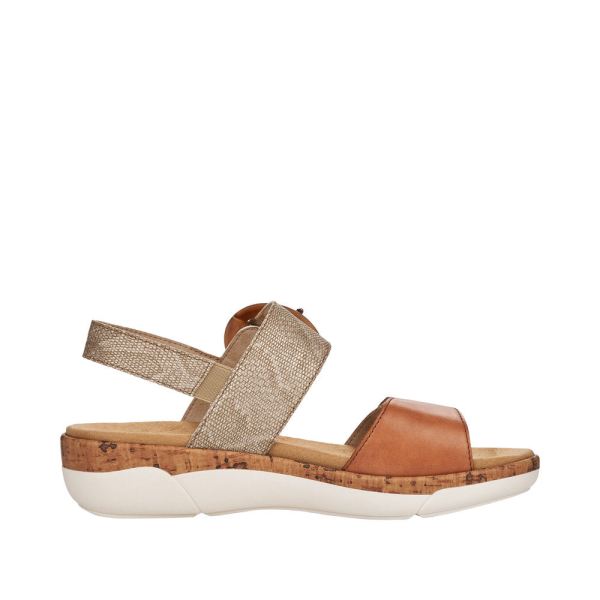 Remonte Women's sandals | Style R6853 Casual Sandal - Metallic | Free Delivery