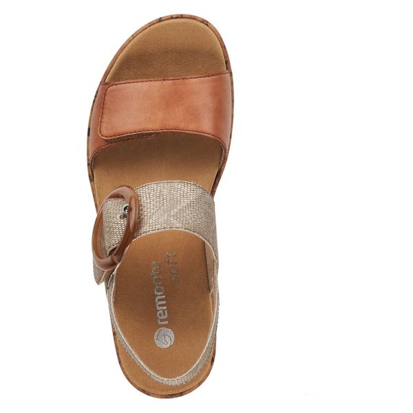 Remonte Women's sandals | Style R6853 Casual Sandal - Metallic | Free Delivery