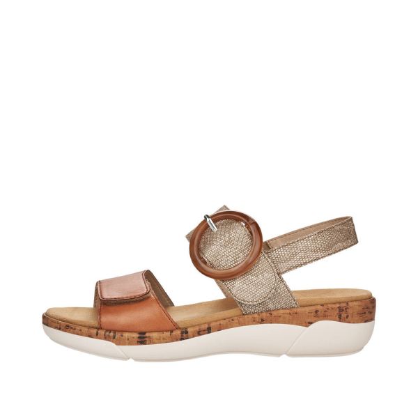 Remonte Women's sandals | Style R6853 Casual Sandal - Metallic | Free Delivery