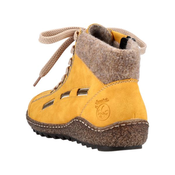 Rieker Synthetic Material Women's short boots | L7543 Ankle Boots - Yellow | Free Delivery