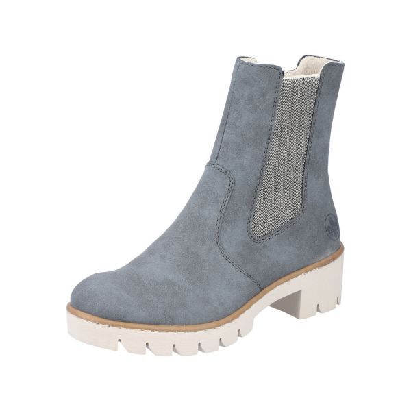 Rieker Synthetic Material Women's mid height boots| X5780 Mid-height Boots - Blue | Free Delivery