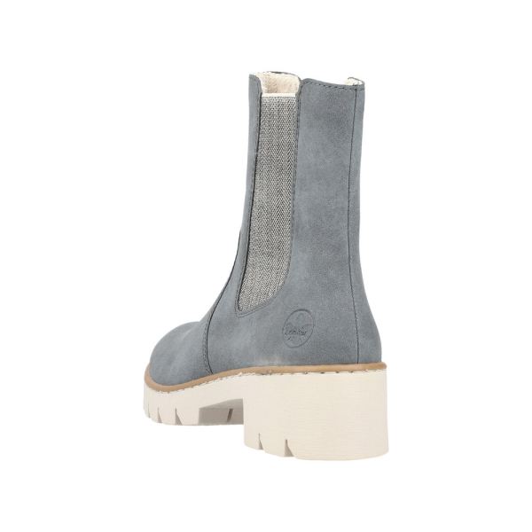 Rieker Synthetic Material Women's mid height boots| X5780 Mid-height Boots - Blue | Free Delivery