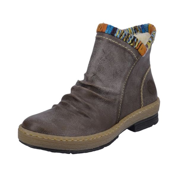 Rieker Synthetic Material Women's short boots| Z6755 Ankle Boots - Brown | Free Delivery