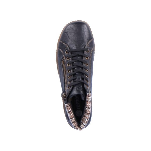 Remonte Leather Women's short boots| R1485 Ankle Boots - Black Combination | Free Delivery