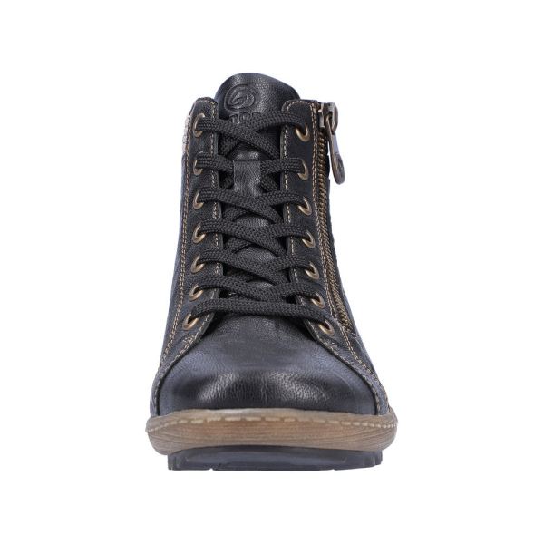 Remonte Leather Women's short boots| R1485 Ankle Boots - Black Combination | Free Delivery