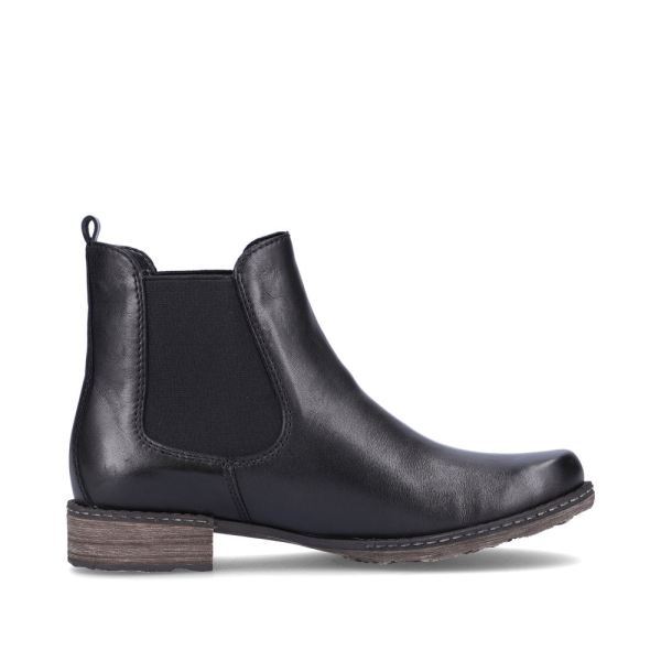 Remonte Leather Women's mid height boots| D4375 Ankle Boots - Black | Free Delivery
