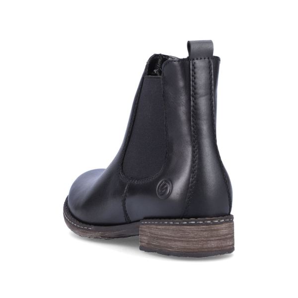 Remonte Leather Women's mid height boots| D4375 Ankle Boots - Black | Free Delivery