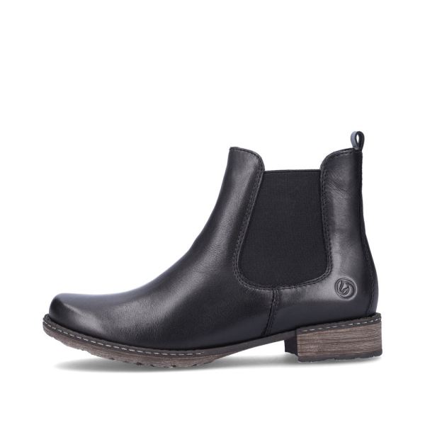 Remonte Leather Women's mid height boots| D4375 Ankle Boots - Black | Free Delivery