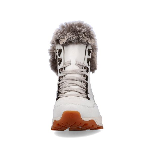 Rieker EVOLUTION Leather Women's Mid Height Boots| W0063-00 Mid-height Boots - White | Free Delivery