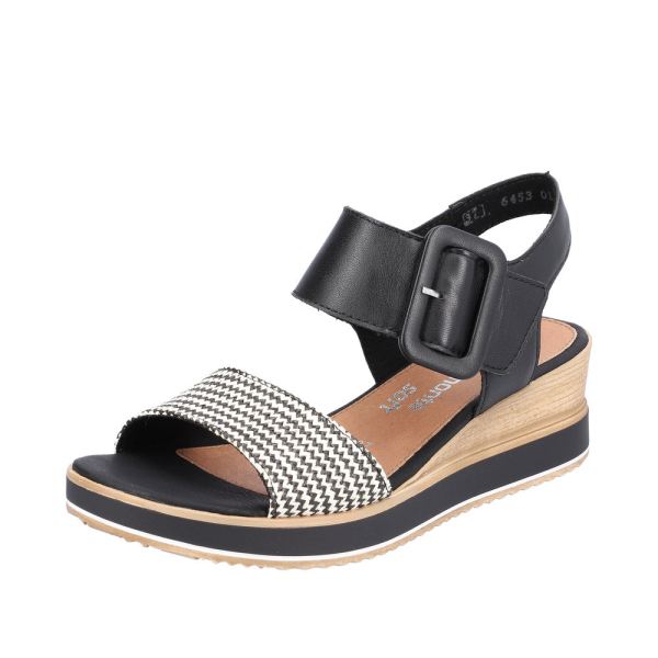 Remonte Women's sandals | Style D6453 Dress Sandal - Black Combination | Free Delivery