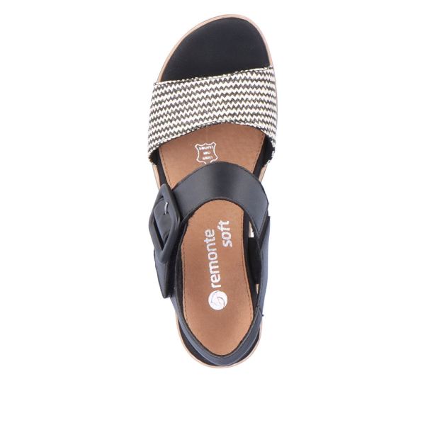 Remonte Women's sandals | Style D6453 Dress Sandal - Black Combination | Free Delivery