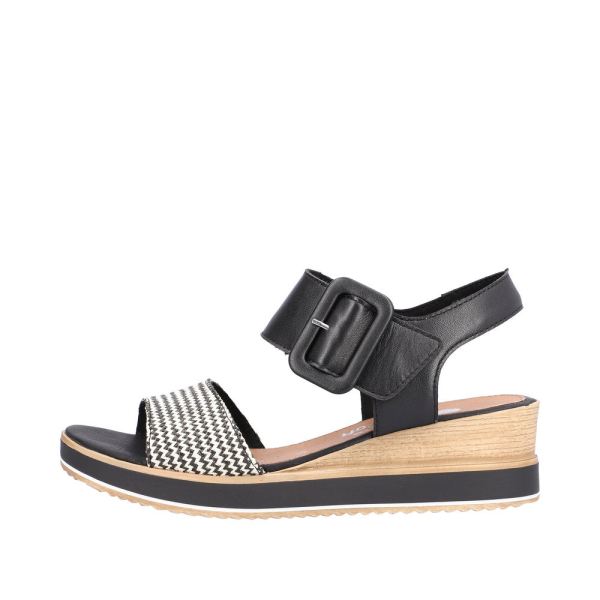 Remonte Women's sandals | Style D6453 Dress Sandal - Black Combination | Free Delivery