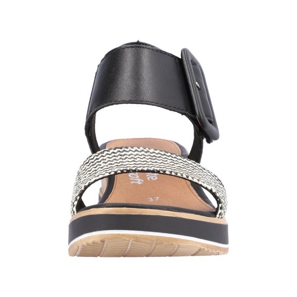 Remonte Women's sandals | Style D6453 Dress Sandal - Black Combination | Free Delivery