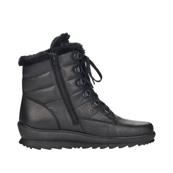 Remonte Leather Women's Mid Height Boots| R8480-01 Mid-height Boots - Black | Free Delivery