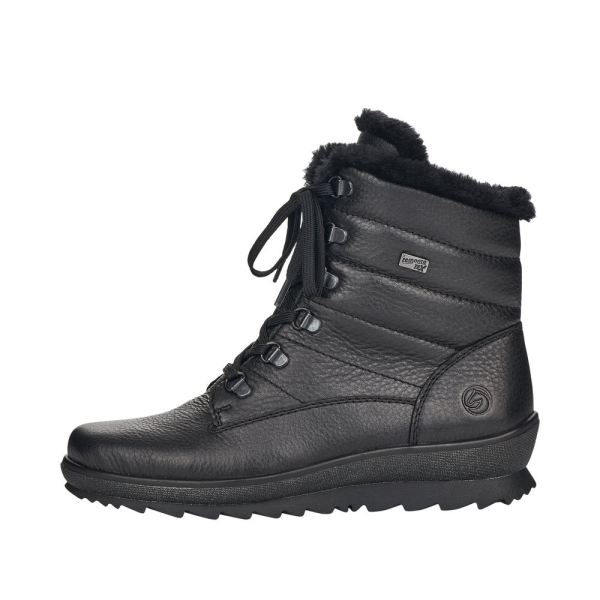Remonte Leather Women's Mid Height Boots| R8480-01 Mid-height Boots - Black | Free Delivery