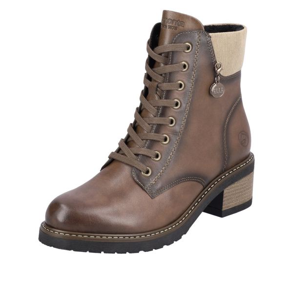 Remonte Leather Women's mid height boots| D1A70 Mid-height Boots - Brown | Free Delivery