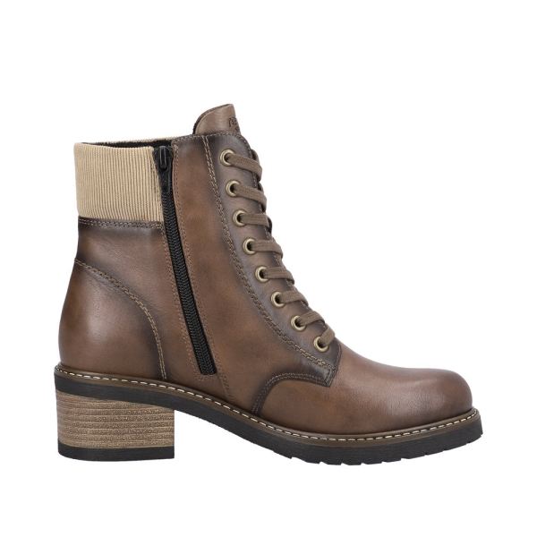 Remonte Leather Women's mid height boots| D1A70 Mid-height Boots - Brown | Free Delivery