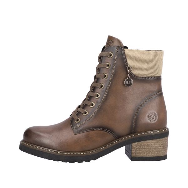 Remonte Leather Women's mid height boots| D1A70 Mid-height Boots - Brown | Free Delivery