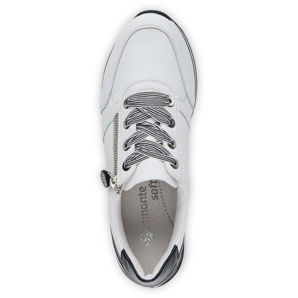 Remonte Women's shoes | Style D1312 Casual Lace-up with zip - White Combination | Free Delivery