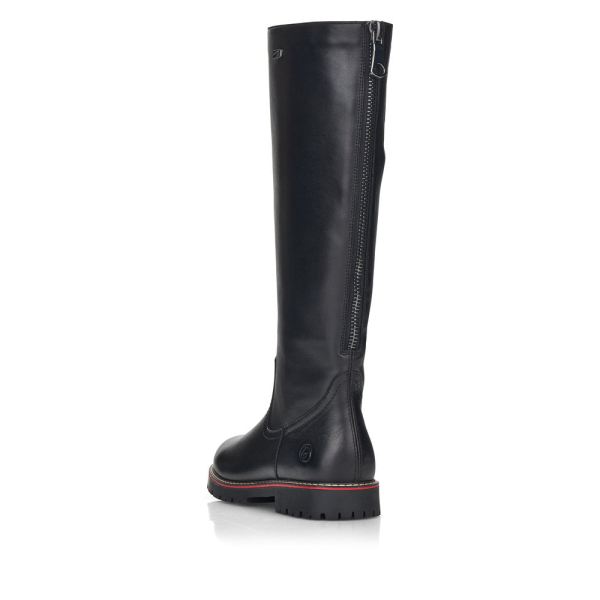 Remonte Leather Women's Tall Boots| D9376 Tall BootsFlip Grip - Black | Free Delivery