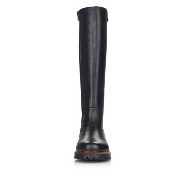 Remonte Leather Women's Tall Boots| D9376 Tall BootsFlip Grip - Black | Free Delivery