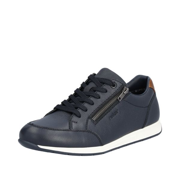 Rieker Men's shoes | Style 11903 Casual Lace-up with zip - Blue | Free Delivery