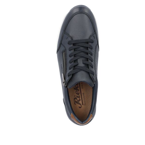 Rieker Men's shoes | Style 11903 Casual Lace-up with zip - Blue | Free Delivery