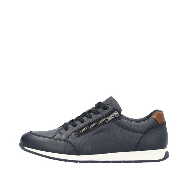 Rieker Men's shoes | Style 11903 Casual Lace-up with zip - Blue | Free Delivery