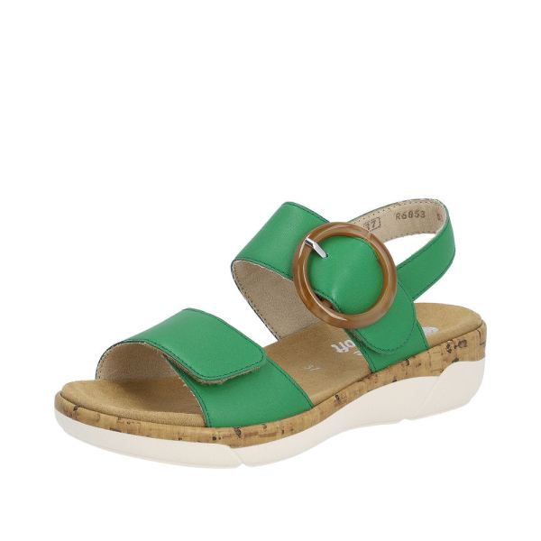 Remonte Women's sandals | Style R6853 Casual Sandal - Green | Free Delivery