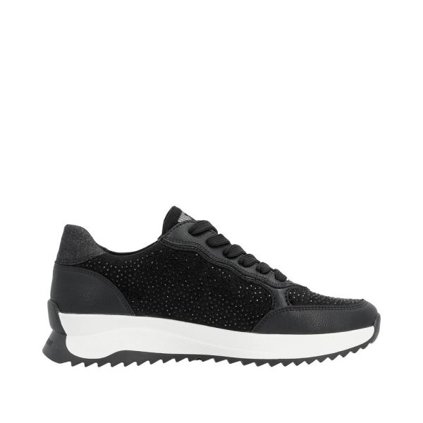 Rieker EVOLUTION Women's shoes | Style W1304 Athletic Lace-up - Black | Free Delivery