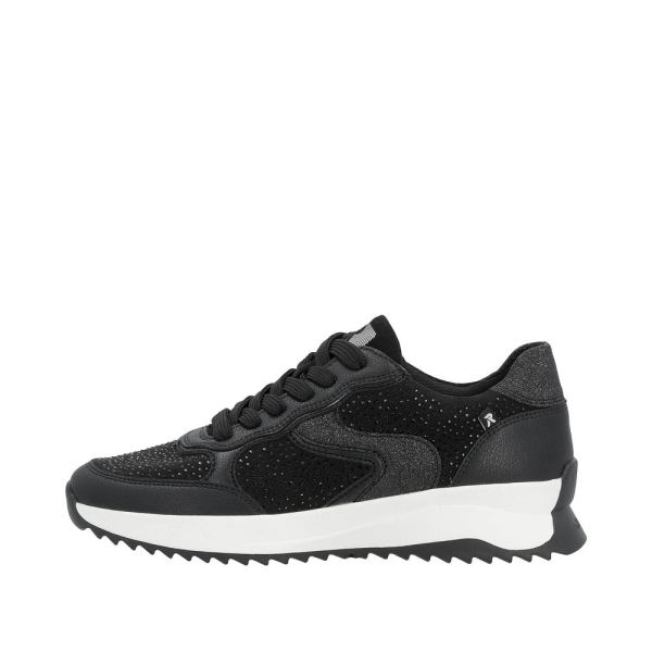 Rieker EVOLUTION Women's shoes | Style W1304 Athletic Lace-up - Black | Free Delivery