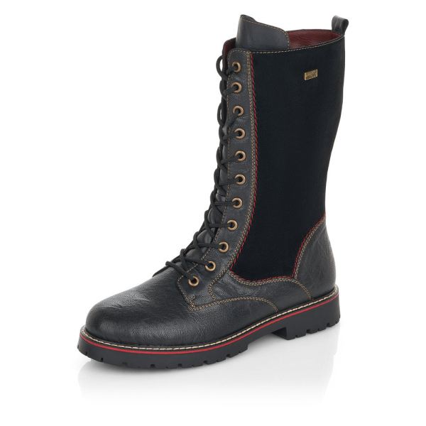 Remonte Synthetic leather Women's mid height boots| D9370 Mid-height BootsFlip Grip - Black | Free Delivery
