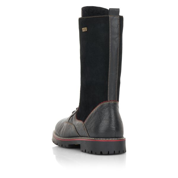 Remonte Synthetic leather Women's mid height boots| D9370 Mid-height BootsFlip Grip - Black | Free Delivery